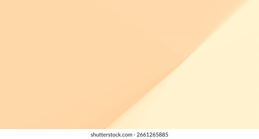 Un fondo minimalista con un suave pliegue diagonal que separa los tonos cálidos de melocotón y crema.