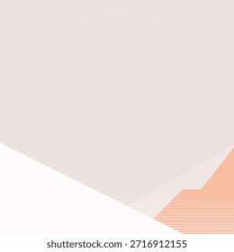 Fondo minimalista con tonos melocotón suave y blanco. El fondo presenta Formas geométricas y textura sutil en color melocotón y blanco. Fondo con Vector de espacio de copia.