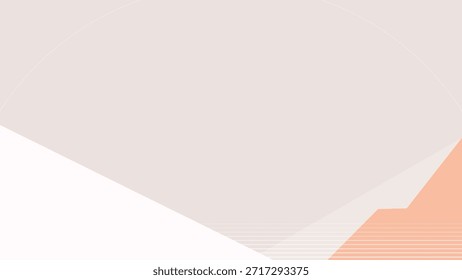 Fondo minimalista con un suave esquema de color melocotón y blanco. El fondo presenta Formas geométricas y una textura suave en tonos melocotón. Vector de Fondo de pantalla de escritorio.