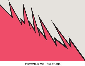 Minimalist background with spikes pattern and some copy space area