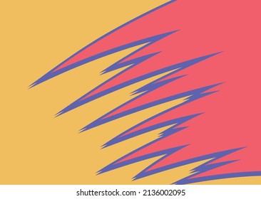 Minimalist background with spikes pattern and some copy space area