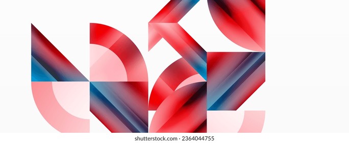 Minimalist background with square-tiled geometric circles, symphony of precise patterns. Interlocking shapes create tranquil yet captivating backdrop, blending modernity and structured elegance