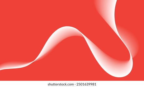 minimalist background vector design of an abstract red white wave