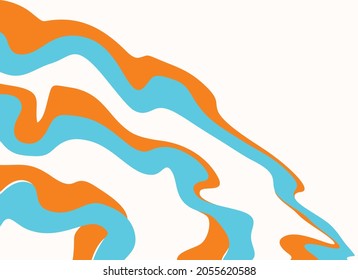 Minimalist background with waving liquid pattern