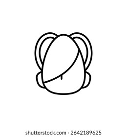 Minimalist Backpack Illustration Depicting Education And Travel Symbolism
