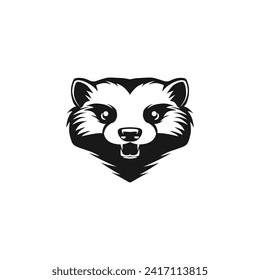 Minimalist Badger sport vector mascot logo design by Mogar.creative