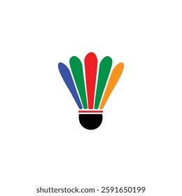 Minimalist badminton logo with a combination of wa