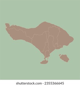 Minimalist Bali island map vector. Best free Indonesia map series.