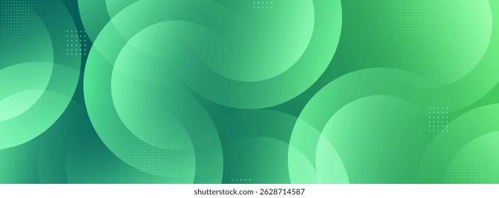 Minimalist banner abstract,frame simple, circle effect,green gradations, soft, bright color abstract memphis, vector illustration.
