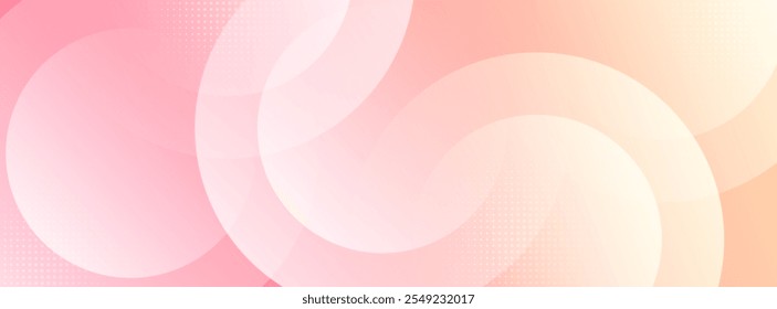 minimalist banner backgorund.simple design.pink nad yellow gradations.pastel bright color.abstract circle shape.memphis.eps 10