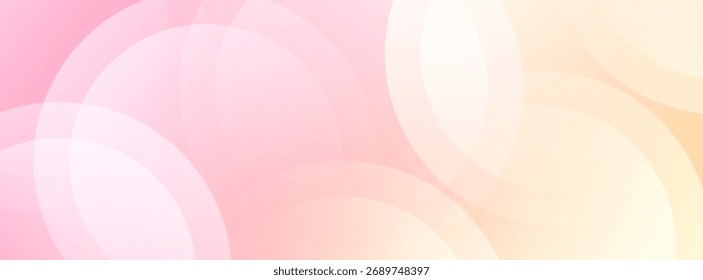 minimalist. banner background circle shape.pink and yellow gradations .abstract memphis.simple design.modern.vector eps 10