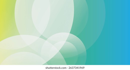 Minimalist banner background  full of colors  bright green gradations. Circle effect style geometric art nice modern