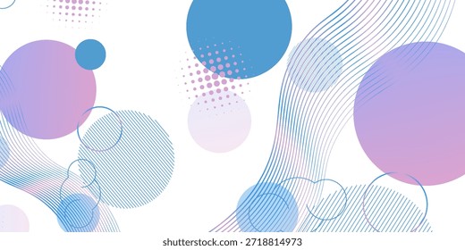 Fondo de Anuncio minimalista Forma geométrica Fondo moderno azul y rosa