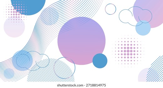 Fondo de Anuncio minimalista Forma geométrica Fondo moderno azul y rosa