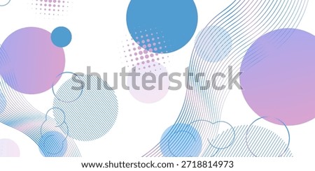 minimalist banner background geometric shape blue and pink modern background