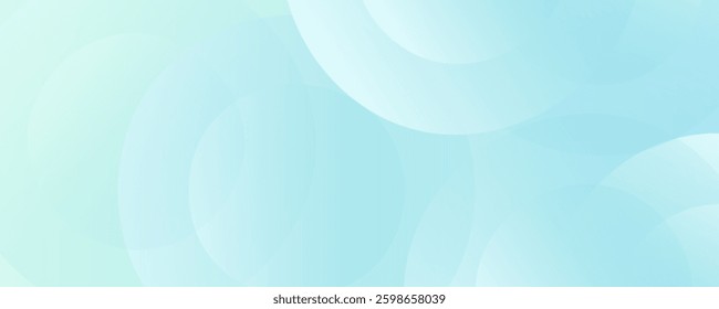 Minimalist banner background. Green and blue gradations.Circle geometric background. Simple design. Vector.