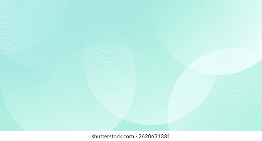 Plano de fundo minimalista do banner. Gradações verdes e azuis. Fundo geométrico do círculo. Design simples. Vetor. EPS 10
