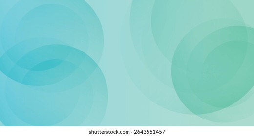 Minimalist banner background. Green and blue gradations.Circle geometric background. Simple design modern art