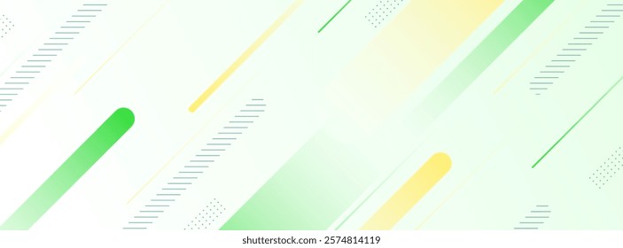 Minimalist banner background. Green and yellow gradations. Shape geometric. colorful. Line halftone. Memphis. EPS 10