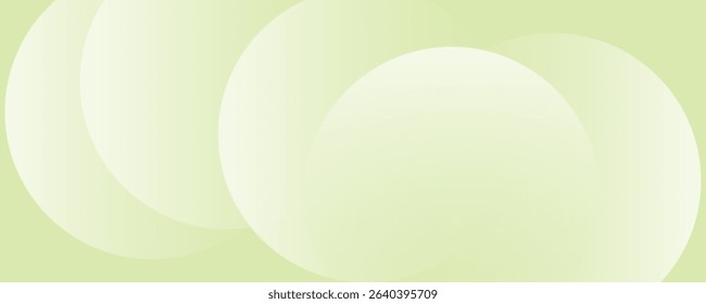 Minimalist banner background, pastel color gradient, light green and white. Geometric circle effect style, abstract background.