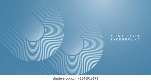 Minimalist banner background, pastel color gradient, sea blue, and cloudy sky. Modern circle effect style