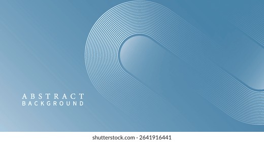 Minimalist banner background, pastel color gradient, sea blue, and cloudy sky. Modern circle effect style