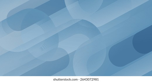 Minimalist banner background, pastel color gradient, sea blue, and cloudy sky. Modern circle effect style eps10.
