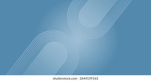Minimalist banner background, pastel color gradient, sea blue, and cloudy sky. Modern circle effect style