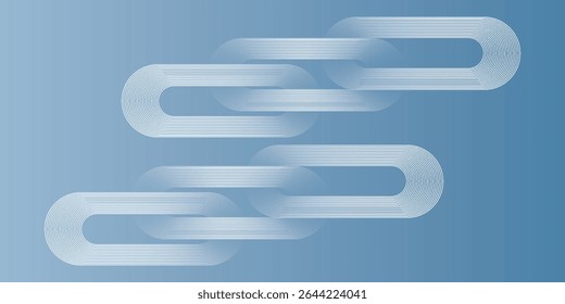 Minimalist banner background, pastel color gradient, sea blue, and cloudy sky. Modern circle effect style