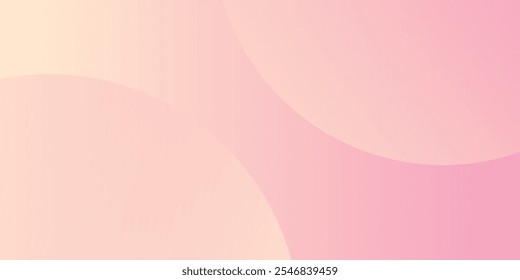 Minimalist banner background, pastel colored, pink and yellow gradient. Geometric circle effect style, abstract background.