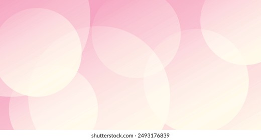 Minimalist banner background, pastel colorful, pink and yellow gradations. Circle effect style geometric, abstract background.