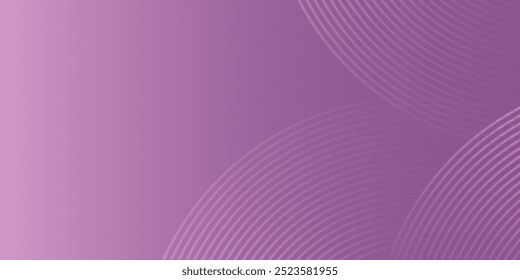 Minimalist banner background, pastel colorful purple gradations. Circle effect style geometric, abstract background simple