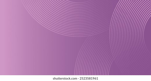 Minimalist banner background, pastel colorful purple gradations. Circle effect style geometric, abstract background