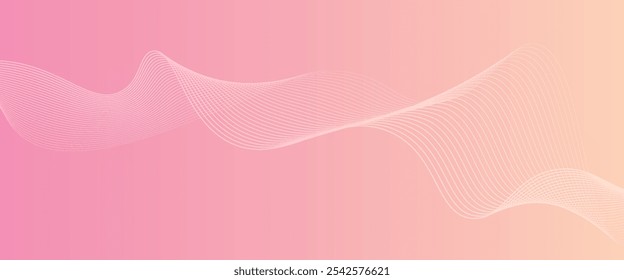Minimalist banner background, pastel colorful, pink and yellow gradations. Circle effect style geometric, abstract background.