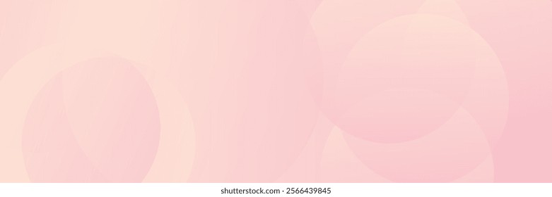 Minimalist banner background, pastel colorful, pink and yellow gradations. Circle effect style geometric