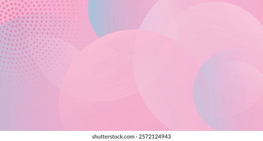 Minimalist banner background, pastel colorful, pink and yellow gradations. Circle effect style geometric, abstract background. Eps 10.	