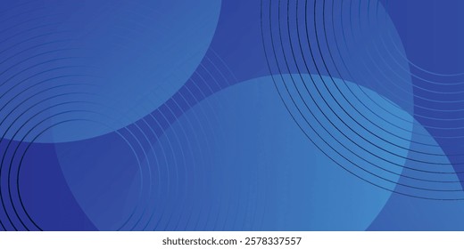 Minimalist banner background, pastel colorful, blue gradations. Circle effect style geometric, abstract background.eps 10