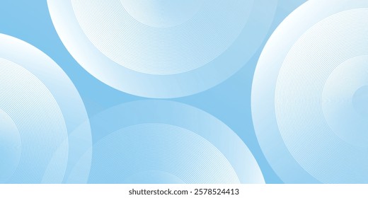 Minimalist banner background  pastel colorful  blue and white gradations. Circle effect style geometric abstract modern simple design