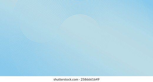 Minimalist banner background  pastel colorful blue and white gradations. Circle effect style illustration modern