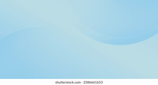 Minimalist banner background  pastel colorful blue and white gradations. Circle effect style illustration modern art simple