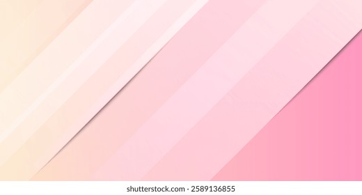 Minimalist banner background, pastel colorful, pink and yellow gradations. Circle effect style geometric