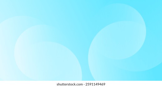 Minimalist banner background, pastel colorful, Light Blue gradations. Circle effect style geometric, abstract background. Eps 10.