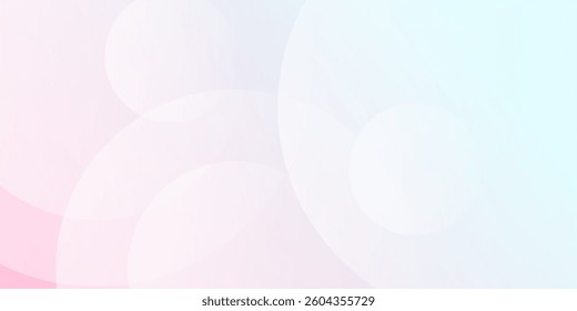 Minimalist banner background, pastel colorful, pink and blue gradations. Circle effect style geometric, abstract background.