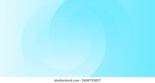 Minimalist banner background, pastel colorful, Light Blue gradations. Circle effect style geometric, abstract background. Vector Illustration