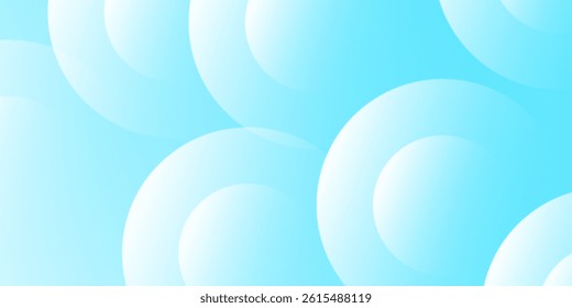 Minimalist banner background, pastel colorful, Light Blue gradations. Circle effect style geometric, abstract background. Vector EPS 10