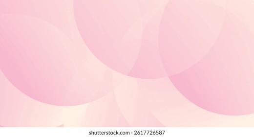 Minimalist banner background, pastel colorful, pink and yellow gradations. Circle effect style geometric, abstract background. vector illustration