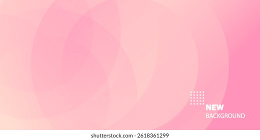 Minimalist banner background, pastel colorful, pink and yellow gradations. Circle effect style geometric, abstract background