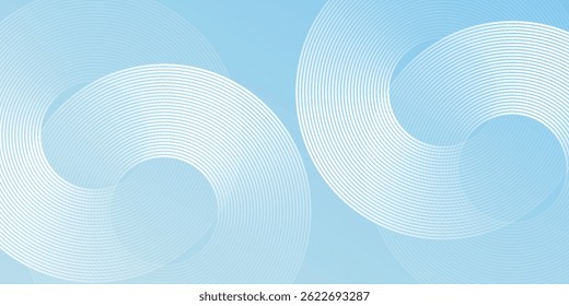 Minimalist banner background pastel colorful blue and white gradations abstract modern design