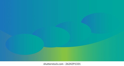 Minimalist banner background, pastel colorful, Light Blue gradations. circle line effect style geometric, abstract background. Vector Illustration