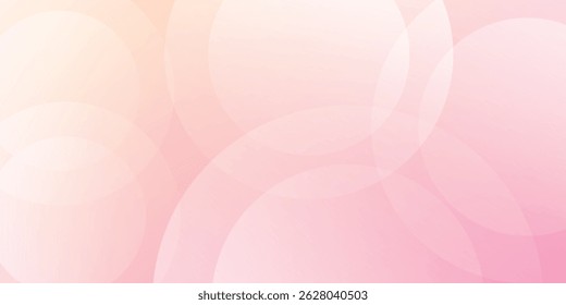 Minimalist banner background, pastel colorful, pink and yellow gradations. Circle effect style geometric, abstract background modern abstract